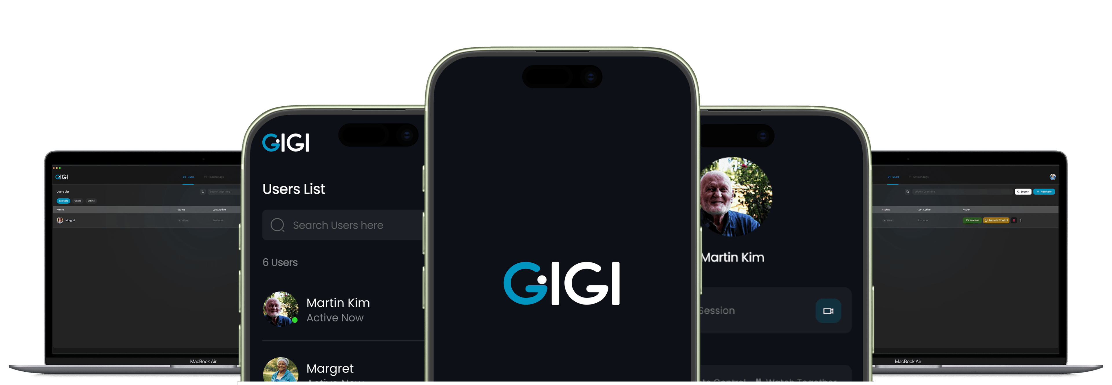 GIGI Squad running across phone and desktop